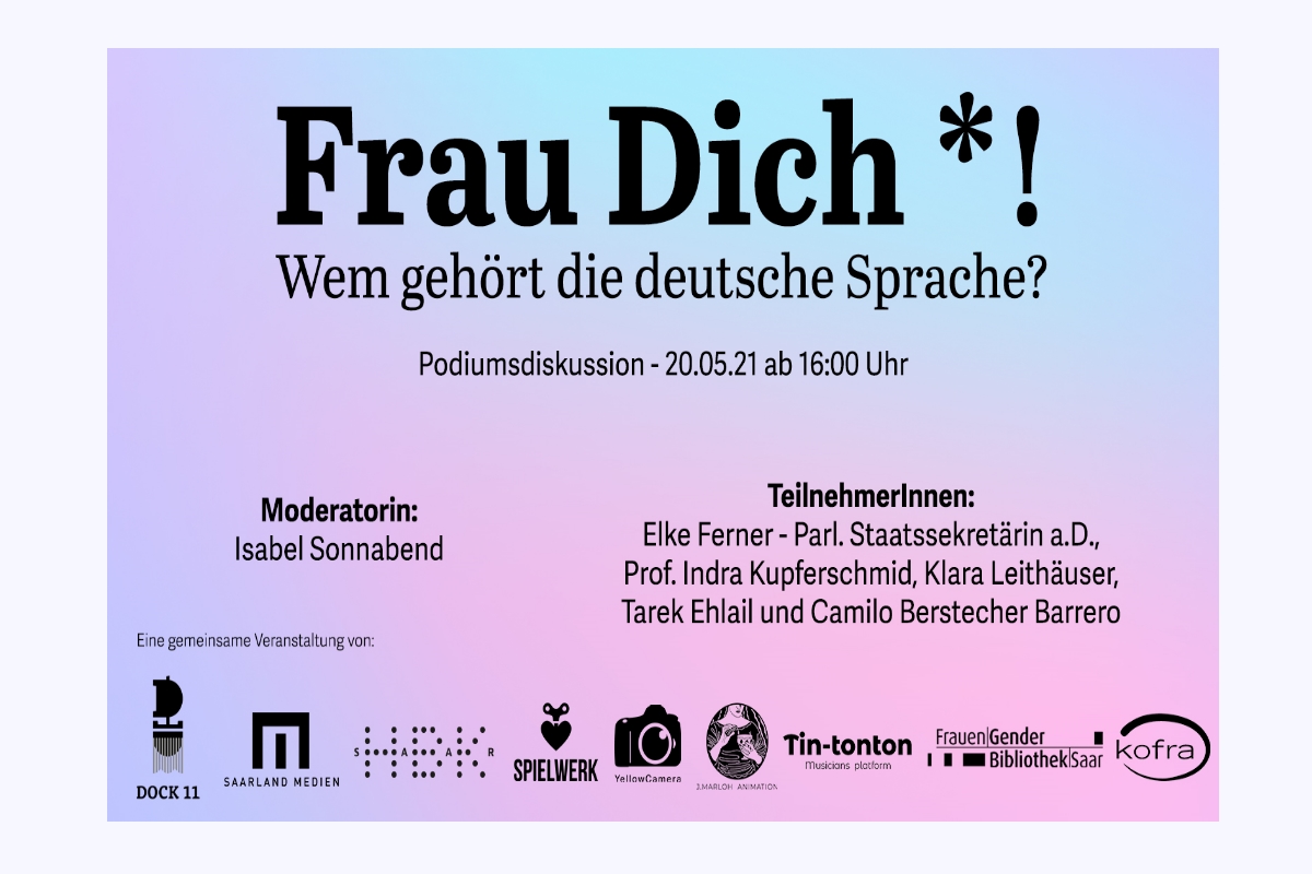 Podiumsdiskussion »Frau Dich *! Wem gehört die deutsche Sprache?«