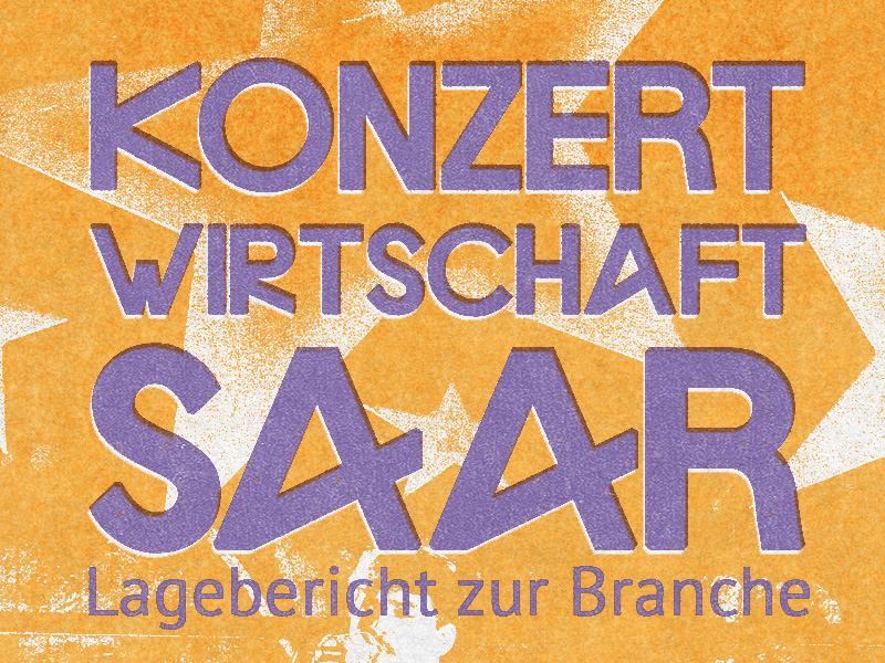 Grafit mit Aufschrift: Konzert Wirtschaft Saar, Lagebericht zur Branche.